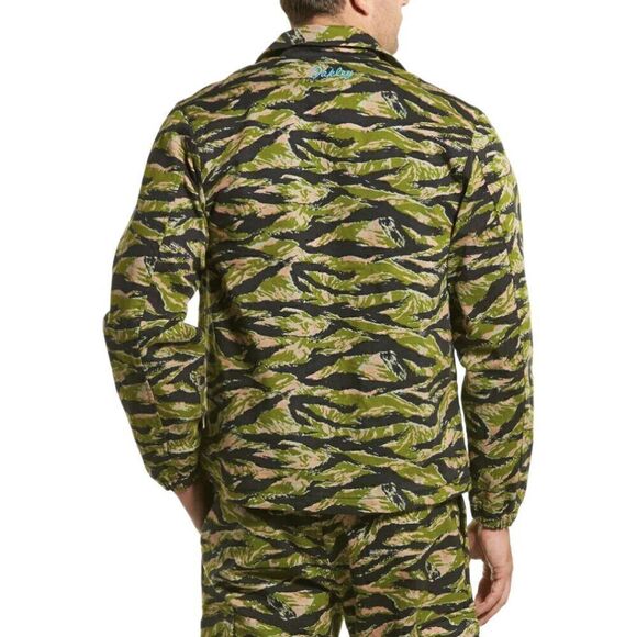 Oakley Tiger Camo Coach Jacket Green Insulated Cotton Canvas - Medium NWT - Picture 2 of 13